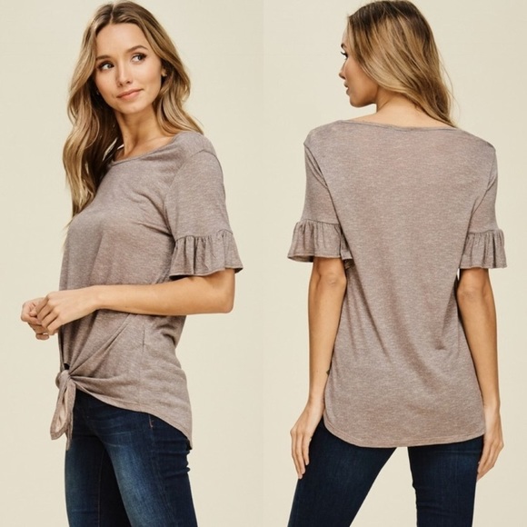 Ruffle Sleeve Top - Picture 2 of 5